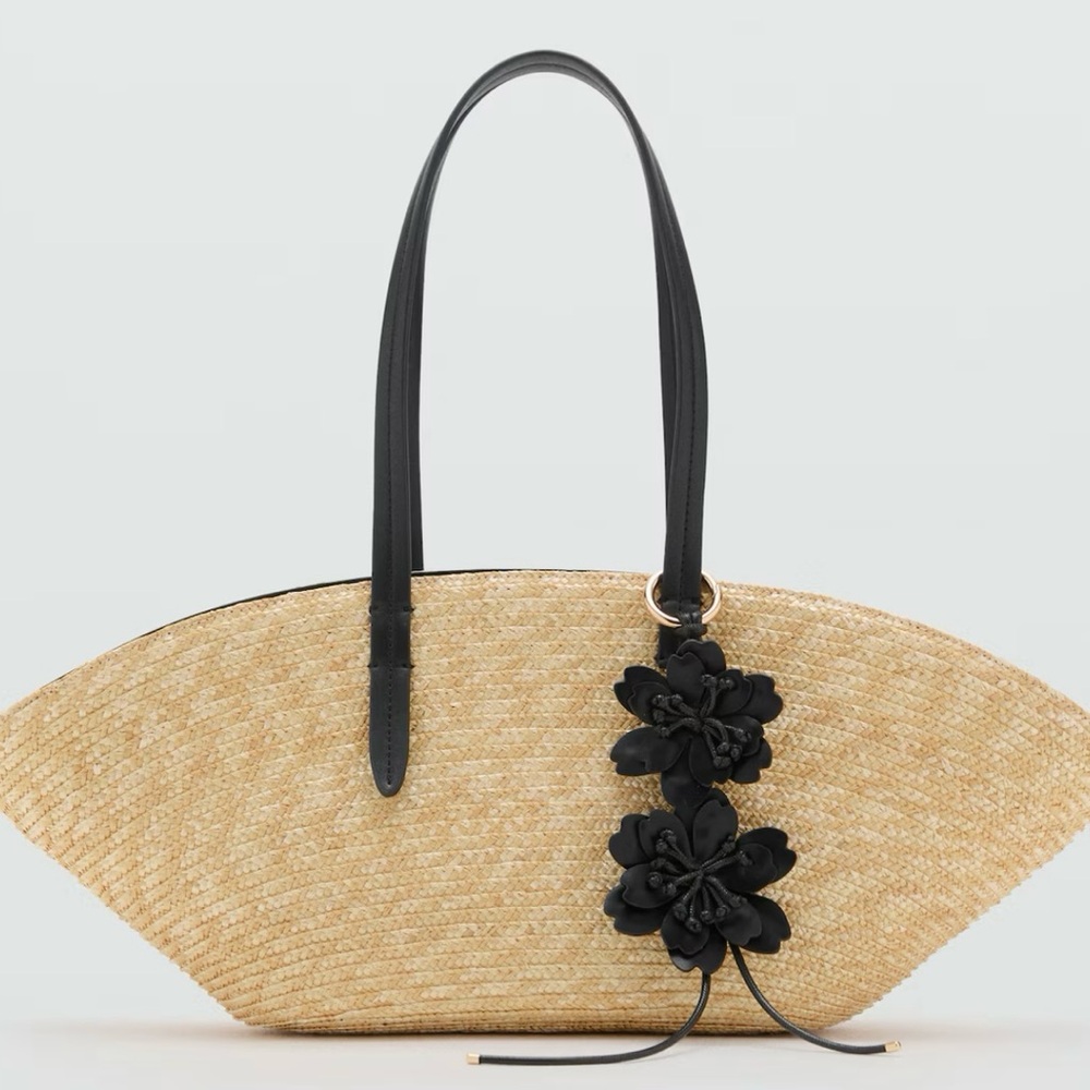 Mango Tan and Black Floral Accent Shoulder Bag
Brand new , never worn